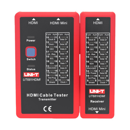 Comprar UNI-TREND UT681HDMI Tester de cables - Comprobación de estado cables HDMI/MINI-HDM - Evaluación de cables en cortocircuito, cruzados -  Comprobación del estado del apantallamiento - Modo de test de escaneo - Apagado automático