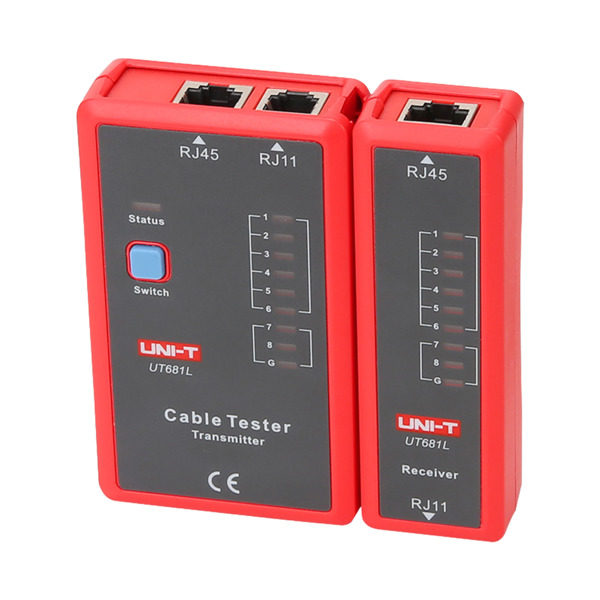 UNI-TREND UT681L Tester de cables - Comprobación de estado cables RJ45/RJ11 - Testeo modo rápido y modo lento - Apagado automáti (1)