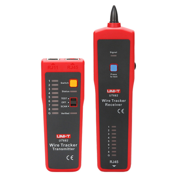 UNI-TREND UT682 Tester de cables - Comprobación de estado cables RJ45/RJ11 - Indicador luminoso de potencia de señal - Localizad (7)