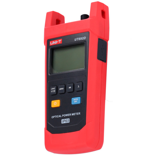 UNI-TREND UT692D Tester de fibra óptica - Evaluación de la potencia óptica de fibra - Conector FC - Impermeable IP65  - Apagado