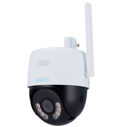 Comprar UNIARCH UV-UHO-P1H-M3F4D Cámara IP PTl WiFi Uniarch - 3 MP | Lente 4.0 mm | microSD 512 GB - IR 30 m | Luz blanca 10 m | DWDR - Autotracking | 20 Presets - IP67 | Wi-Fi - Mic | Altavoz | Botón de reset