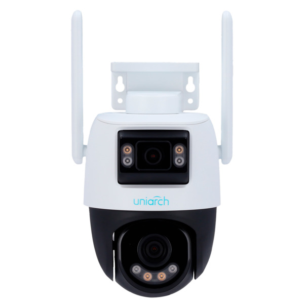 UNIARCH UV-UHO-P2S-M55F34 Cámara IP WiFi Uniarch | 5MP - Doble lente 2.8 mm panorámica y 4 mm PTZ  - IR 30m | Luz blanca 30 m | (1)