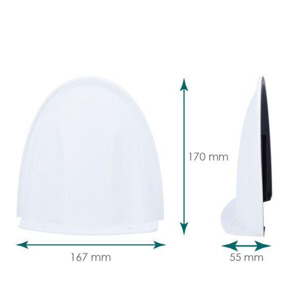 UNIVIEW UV-HS-207S Soporte de pared - Para cámaras IPC353X y IPC323X - Apto para uso en exterior - Color blanco - 167 mm x 170 m (1)