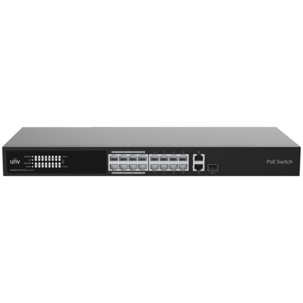 Comprar UNIVIEW UV-NSW3000-16T1GT1GC-LPOE-IN Uniview Switch PoE Cloud Gestionable - 16 PoE802.3af/at + 1 uplink RJ45 +1 uplink Combo - 16 RJ45 10/100 Mbps + 1 SFP 10/100/1000 - 30W por puerto 802.3af/at / Máximo 150W - VLAN/Port Isolation/Loop Detection