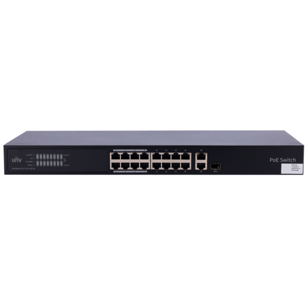 UNIVIEW UV-NSW3000-16T1GT1GC-POE-IN Uniview Switch PoE Cloud Gestionable - 16 PoE802.3af/at + 1 uplink RJ45 +1 uplink Combo - 16 (1)