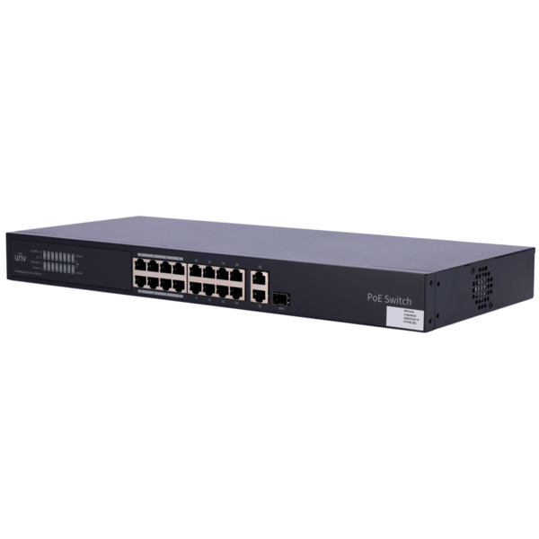 UNIVIEW UV-NSW3000-16T1GT1GC-POE-IN Uniview Switch PoE Cloud Gestionable - 16 PoE802.3af/at + 1 uplink RJ45 +1 uplink Combo - 16