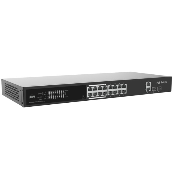 UNIVIEW UV-NSW3000-17GT1GP1GC-POE-IN Uniview Switch PoE Cloud Gestionable Capa 2 - 16 PoE802.3af/at + 2 uplink RJ45 + 2 SFP - 16 (1)