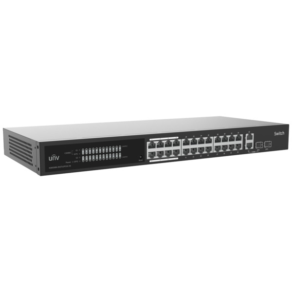 UNIVIEW UV-NSW3000-25GT1GP1GC-IN Uniview Switch PoE Cloud Gestionable - 24 RJ45 GE + 2 uplink RJ45 GE +2 SFP - VLAN/Port Isolati (1)