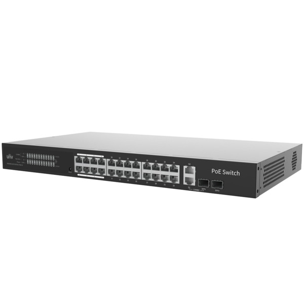 UNIVIEW UV-NSW3000-25GT1GP1GC-POE-IN Uniview Switch PoE Cloud Gestionable - 24 PoE802.3af/at + 2 uplink RJ45 + 2 SFP - 24 RJ45 F (3)