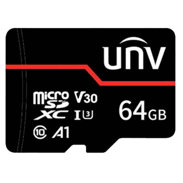 UNIVIEW UV-TF-64G-MT Tarjeta de memoria Uniview - microSD | Capacidad 64 GB - Clase 10  | Velocidad escritura 70 MB/s - Hasta 3.