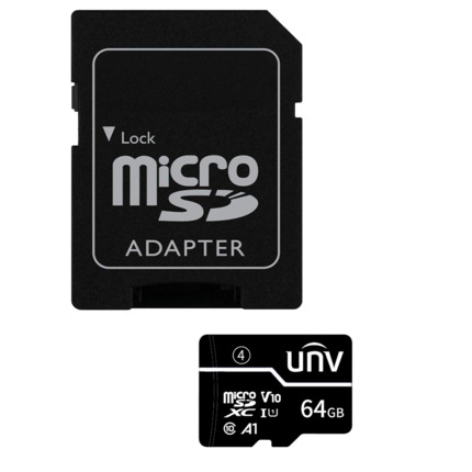 Comprar UNIVIEW UV-TF-64G-T-C Tarjeta microSD con adaptador Uniview - Capacidad 64 GB - Clase 10 | Velocidad R/W: 75/35 MB/s - Ciclos E/P: hasta 300 - Cámaras Home, Smartphones, Tablets