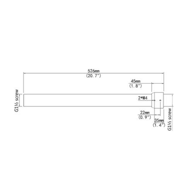 UNIVIEW UV-TR-SE45-A-IN Soporte de techo - Para cámaras domo - Altura 500 mm - Apto para uso en exterior y interior - Color blan (5)
