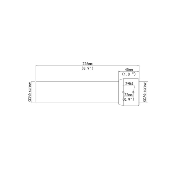 UNIVIEW UV-TR-SE45-IN Soporte de techo - Para cámaras domo - Altura 200 mm - Apto para uso en interior y interior - Color blanco (5)