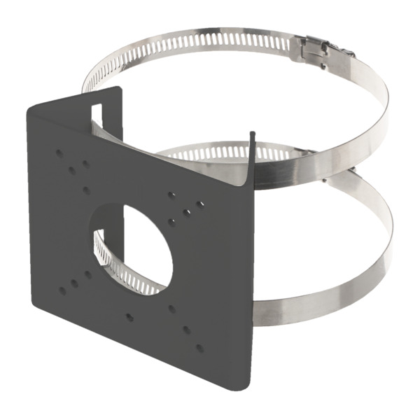 UNIVIEW UV-TR-UP06-B-IN-BLACK Soporte para mástiles - Para cámaras bullet - Apto para uso exterior - Rango diámetro 55~127 mm -