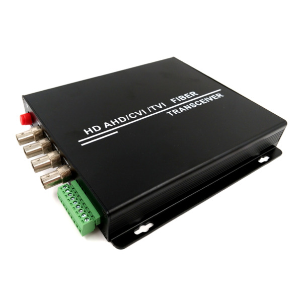 UTEPO NVD104HVD-FS20-1080 Kit Transmisor/Receptor de Fibra Optica SM/MM conector FC/ST para 4ch TVI/CVI/AHD 1080P 1ch F.O. 5Vcc