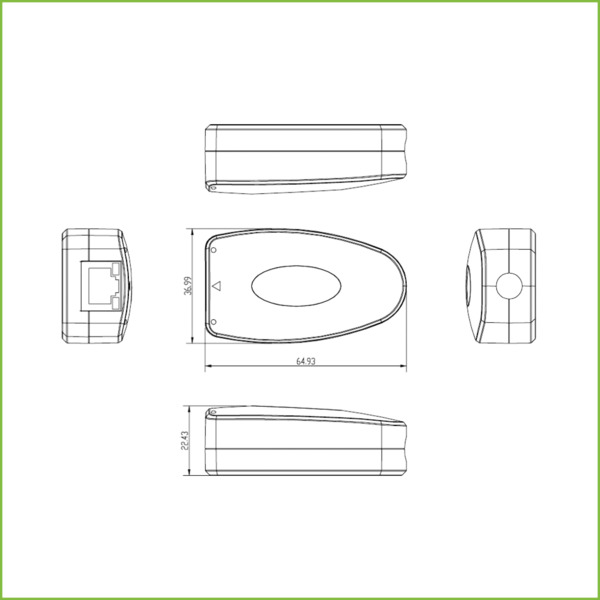 UTEPO UTP101PV-HD12 Kit Conversor UTP Vídeo+Alimentación para HDCVI/TVI/AHD hasta 1080P con RJ45 (2uds) (1)