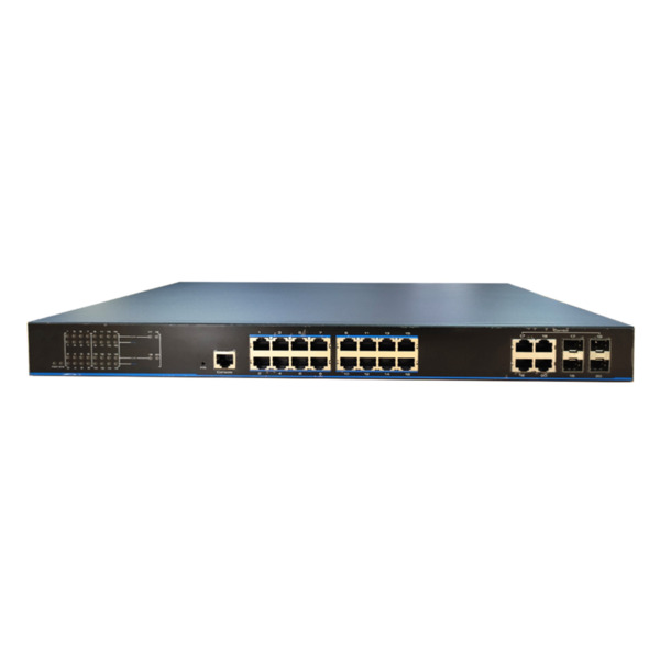 UTEPO UTP3320TS-PSB-L2 Switch PoE 16 puertos Gigabit + 4 Uplink Gigabit Combo (RJ45/SFP) 280W 802.3af/at 6KV Manejable Layer2 (1)