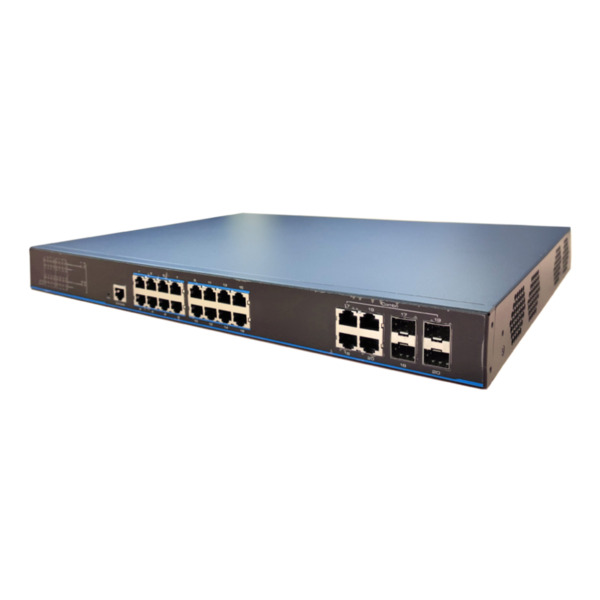 UTEPO UTP3320TS-PSB-L2 Switch PoE 16 puertos Gigabit + 4 Uplink Gigabit Combo (RJ45/SFP) 280W 802.3af/at 6KV Manejable Layer2