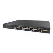 UTEPO UTP3328TS-PSB-L2 Switch PoE 24 puertos Gigabit + 4 Uplink Gigabit Combo (RJ45/SFP) 280W 802.3af/at 6KV Manejable Layer2