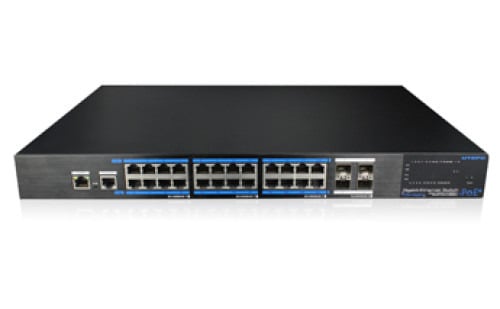 Utepo UTP7524GE-POE-4GF Switch 24 puertos PoE cobre Gb + 4 puertos FO Gb SFP. PoE+ 30W (Total max. 390W). Capa 2. Gestión web. A