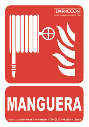 Comprar VALLEUNION P-149 Señal BIE manguera contra incendios fotoluminiscente, homologada Clase B.