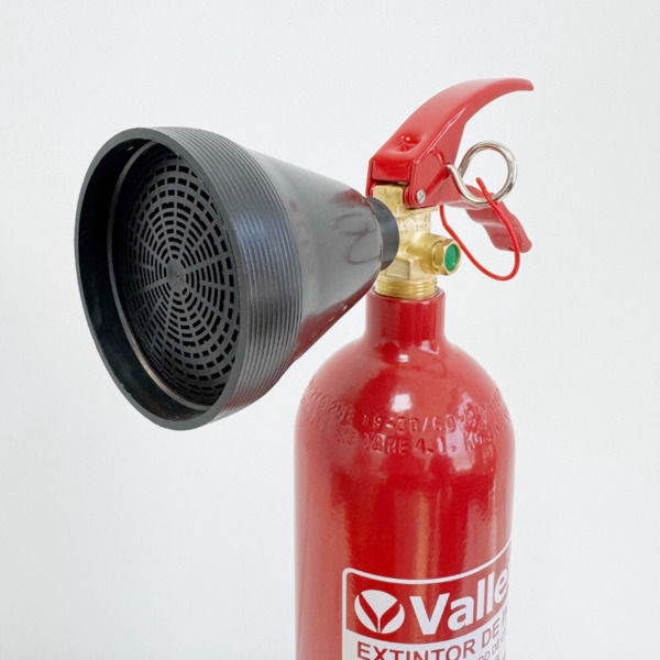 VALLEUNION VU-2-CO2 Extintor CO2 2Kg Dióxido Carbono, eficacia 334B con soporte pared. Certificado, homologado y marcado CE. (1)