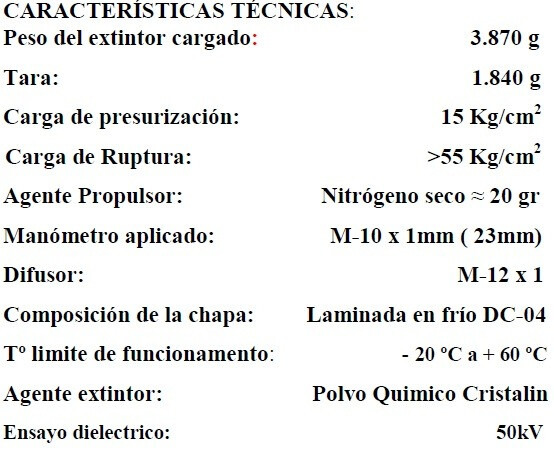 VALLEUNIÓN VU-2-PP Extintor de Polvo Químico ABC 2Kg con soporte de plástico (3)