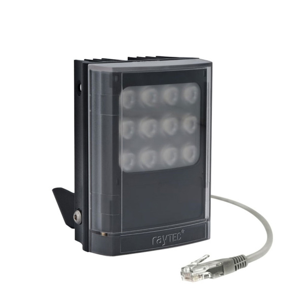 Foco de iluminación infrarroja de largo alcance VARIO2 POE. Iluminación PoE+ dedicada para cámaras IP. Alcance máximo de 200 met