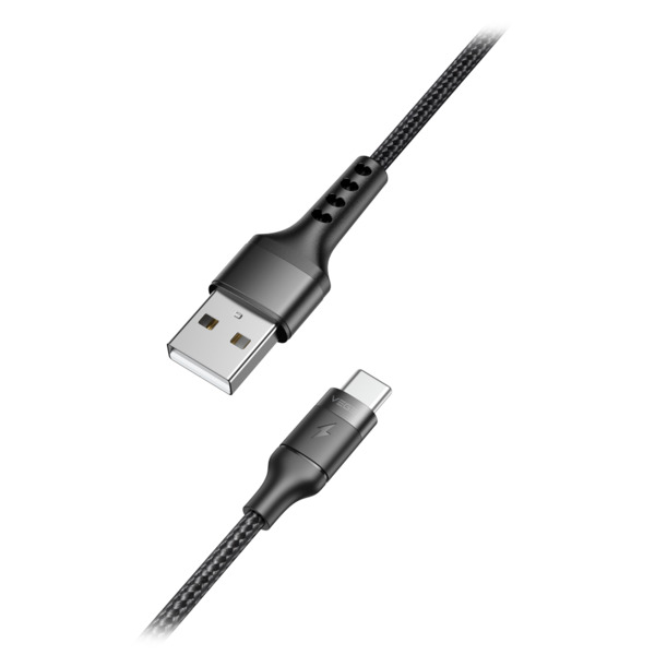 VEGER VG-AC03 Veger - Cable USB 2.0 para portátiles - USB-A a USB-C - Cubierta de metal, Nylon trenzado - Longitud 1.2m - Carga