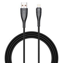 VEGER VG-V105 Veger - Cable USB2.0 - USB-A a Lightning - Cubierta de plástico, Nylon trenzado  - Longitud 1.2m - Color negro