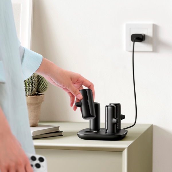 VEGER VG-W007 VEGER 4 power banks con base de carga - Capacidad 5000mAh / Power bank - Entradas POGO Pin, USB-C, Conector USB-C (1)