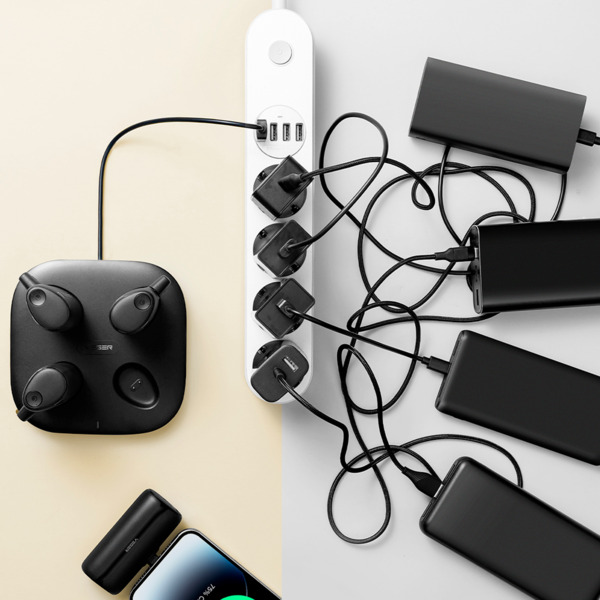 VEGER VG-W007 VEGER 4 power banks con base de carga - Capacidad 5000mAh / Power bank - Entradas POGO Pin, USB-C, Conector USB-C (3)