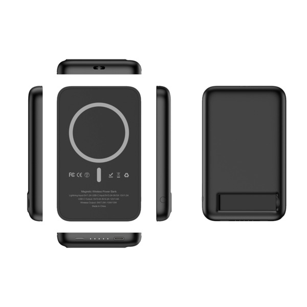 VEGER VG-W0553P VEGER Power bank magnética inalámbrica - Capacidad 5000mAh - Entradas USB-C, Lightning - Salidas USB-C, Inalámbr (1)