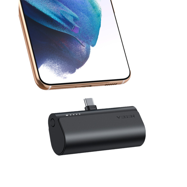 VEGER VG-W0556 VEGER Mini Power bank con LEDs  carga - Capacidad 5000mAh - Entrada USB-C, Conector USB-C - Salida Conector USB-C (3)