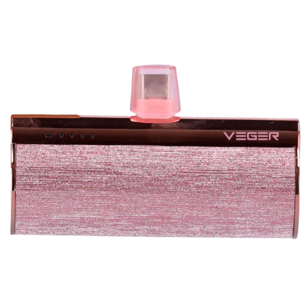 VEGER VG-W0573-R VEGER Mini Power bank con LEDs carga - Capacidad 5000mAh - Entrada Puerto USB-C - Salida Puerto USB-C, Conector (1)