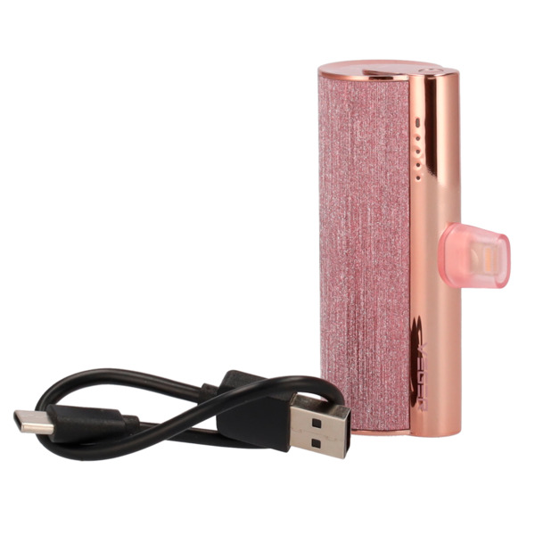 VEGER VG-W0573P-R VEGER Mini Power bank con LEDs carga - Capacidad 5000mAh - Entrada USB-C - Salida conector Lightning - Carga 1 (7)
