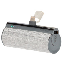 VEGER VG-W0573P-S VEGER Mini Power bank con LEDs carga - Capacidad 5000mAh - Entrada USB-C - Salida Conector Lightning - Carga 1
