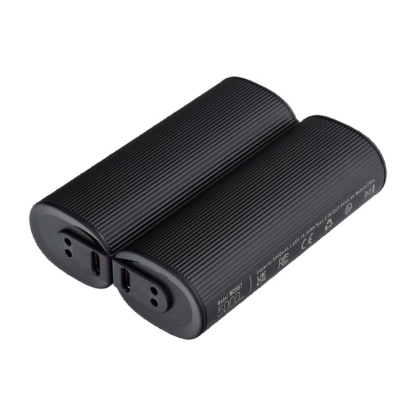VEGER VG-W0587 Power Bank - Calentador de manos incluido - Capacidad 5000mAh - Entrada y salida USB-C - Color negro - Policarbon