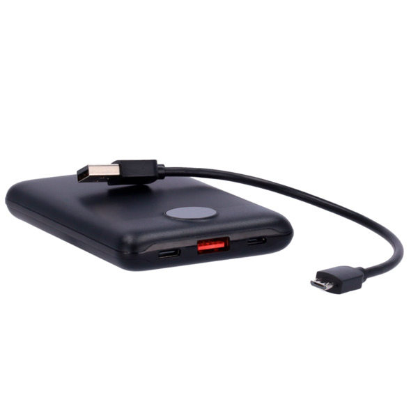 VEGER VG-W1140 VEGER Mini Power bank con pantalla LCD - Capacidad 10000mAh - Entradas USB-C, Micro USB - Salidas USB-C, USB-A  - (3)