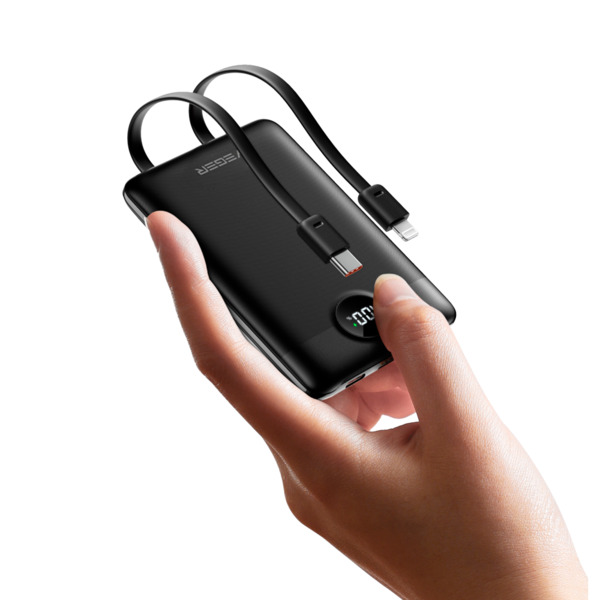 VEGER VG-W1170 VEGER Power bank con pantalla LCD - Capacidad 10000mAh - Entradas Lightning, USB-C, Cable USB-C - Salidas USB-A, (1)