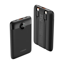 VEGER VG-W1170 VEGER Power bank con pantalla LCD - Capacidad 10000mAh - Entradas Lightning, USB-C, Cable USB-C - Salidas USB-A,