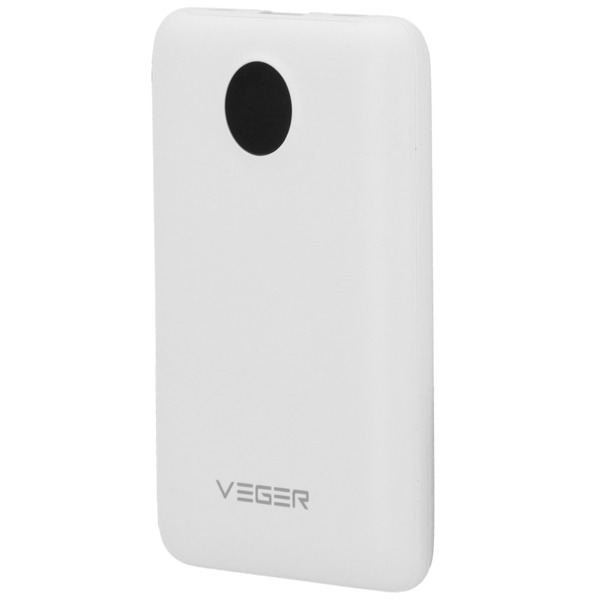 VEGER VG-W1170-W VEGER Power bank con pantalla LCD - Capacidad 10000mAh - Entradas Lightning, USB-C, Cable USB-C - Salidas USB-A (3)
