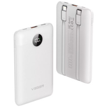 VEGER VG-W1170-W VEGER Power bank con pantalla LCD - Capacidad 10000mAh - Entradas Lightning, USB-C, Cable USB-C - Salidas USB-A