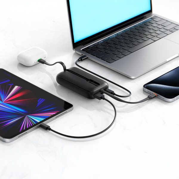VEGER VG-W1188 VEGER Power bank con pantalla LCD - Capacidad 10000mAh - Entradas USB-C, Cable USB-C - Salidas USB-C, USB-A y cab (1)