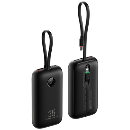 Comprar VEGER VG-W1188 VEGER Power bank con pantalla LCD - Capacidad 10000mAh - Entradas USB-C, Cable USB-C - Salidas USB-C, USB-A y cables integrados - Cables integrados: USB-C y Lightning - Carga ultrarrápida | 4 dispositivos a la vez