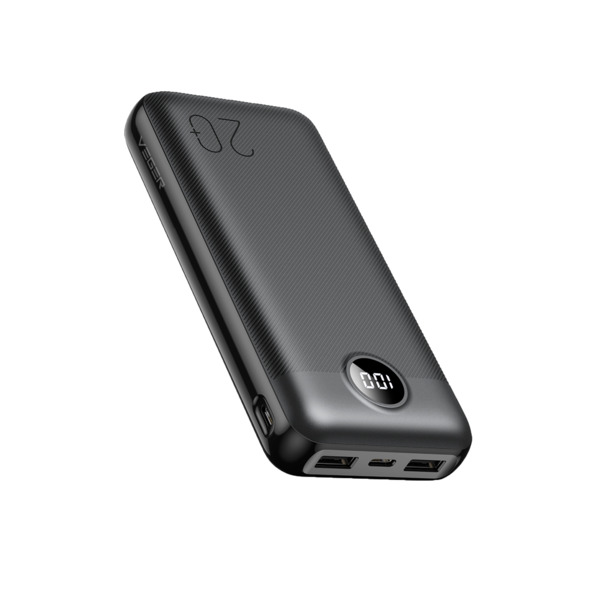VEGER VG-W2039PD-B VEGER Power bank con pantalla LCD - Capacidad 20000mAh - Entradas USB-C, Micro USB - Salidas 2x USB-A - Carga (1)