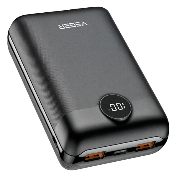 VEGER VG-W2053 Veger Mini Power Bank  - Capacidad 20000mAh - Entradas Micro USB-C y USB-C - Salidas USB-C y USB-A - Carga rápida