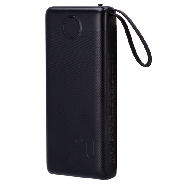 VEGER VG-W2059 Veger Power Bank  - Capacidad 20000mAh - Entradas USB-C y Cable USB-A - Salidas USB-A y cables incluidos - Cables (1)