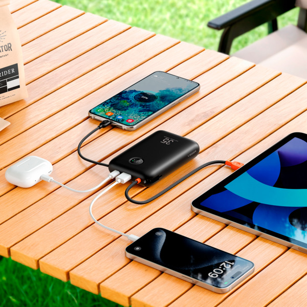 VEGER VG-W2068 VEGER Power bank con pantalla LCD - Capacidad 20000mAh - Entradas USB-C, Cable USB-C - Salidas USB-C, USB-A y cab (1)