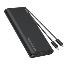 VEGER VG-W2503-T130 VEGER Power bank con pantalla LCD - Capacidad 25000mAh - Entradas USB-C y Cables Integrados - Salidas USB-C,